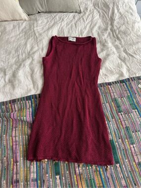 Sleeveless Knit Mini Dress in Burgundy by Runaway the Label NWOT